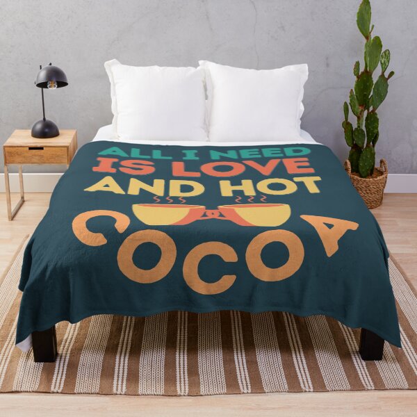 Item preview, All I Need Is Love And Hot Cocoa - Typography designed and sold by RetComly.