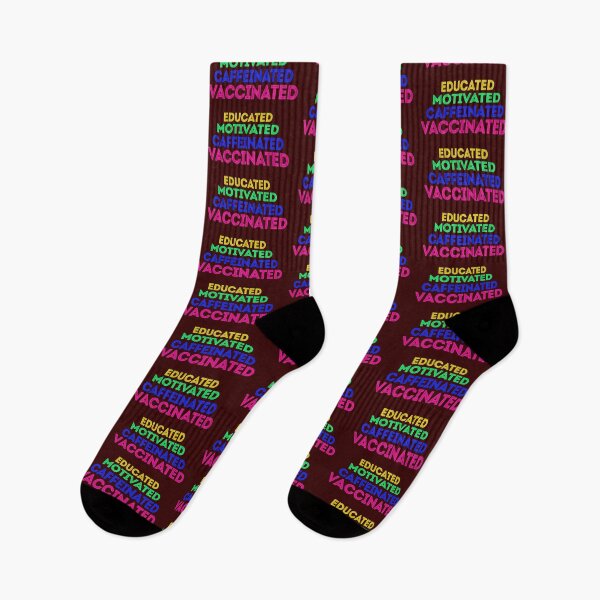 Item preview, Educated, Motivated, Caffeinated, Vaccinated. designed and sold by iconatastic.