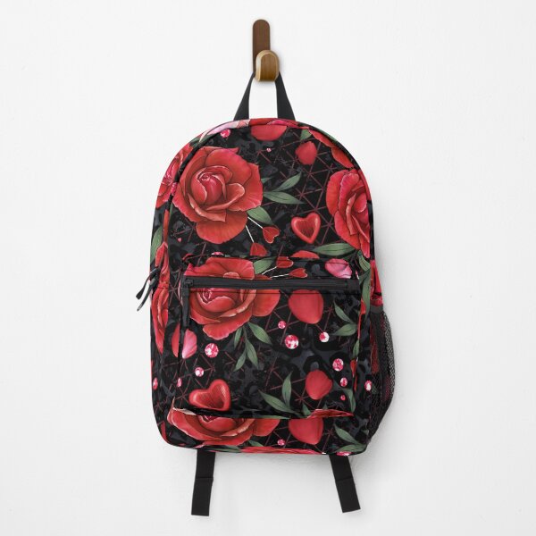 Item preview, Red and Pink Bunches of Roses on black background designed and sold by blayzeink.