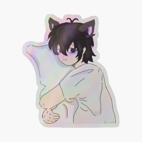 Item preview, emo cat boy with a pillow designed and sold by -justb-.