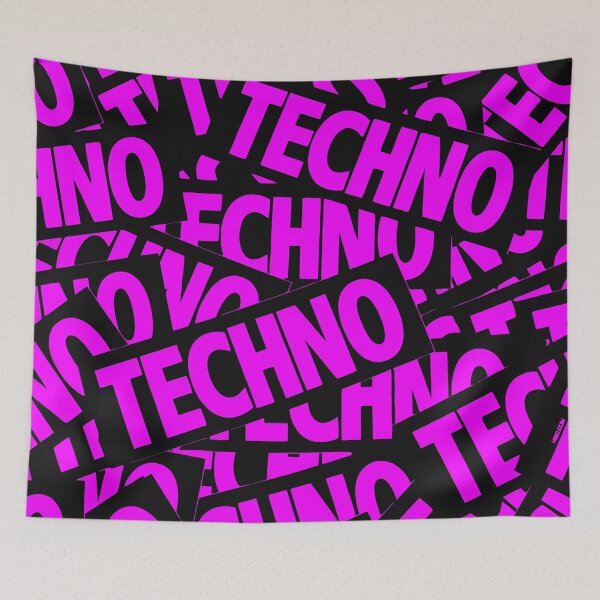 Item preview, Pink Techno, Rave, EDM Sticker Bomb designed and sold by Uncommon Cents.