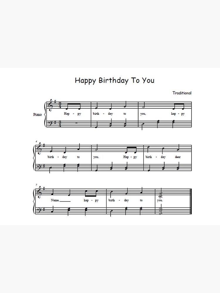Joyeux anniversaire - Partition Facile et Gratuite - La Touche Musicale