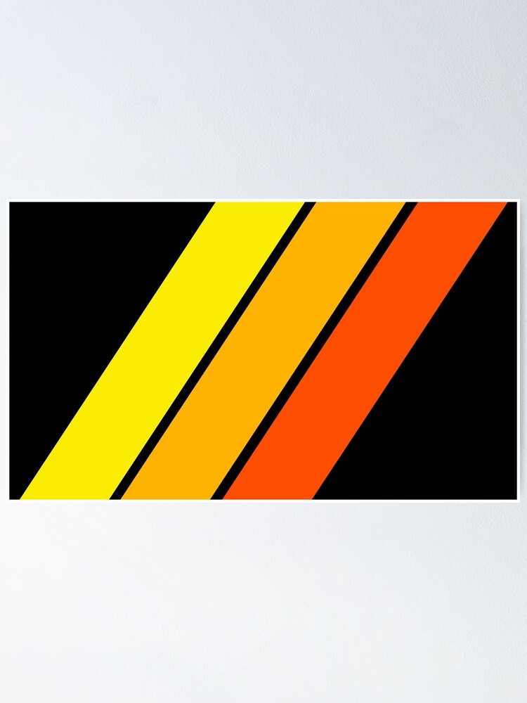 "Classic Toyota Stripes Yellow/Orange/Red" Poster for Sale by Designs by Kool Kat | Redbubble