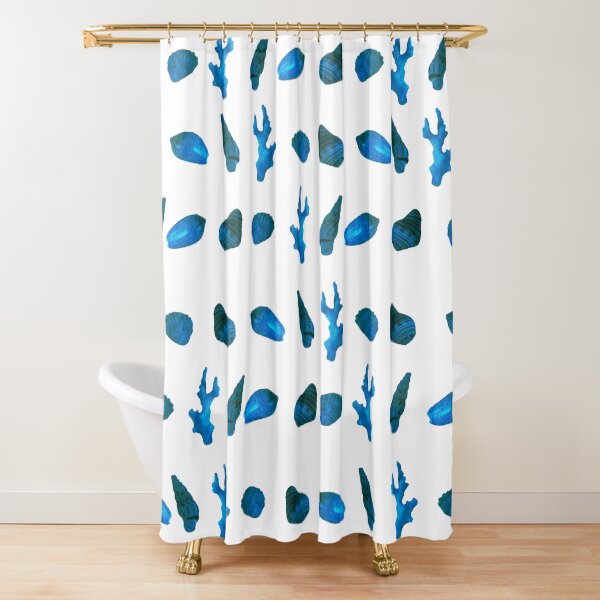 Blue shells Shower Curtain