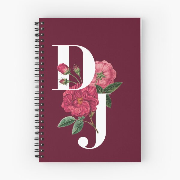 Item preview, D & J Couple’s Initial Letter Floral Typography - D & J for Valentine’s Day designed and sold by ZeeZooo.