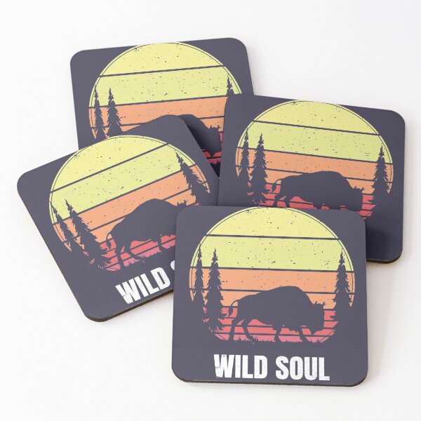 Item preview, Bison Vintage Sunset Retro - Wild Soul designed and sold by faudeltn.