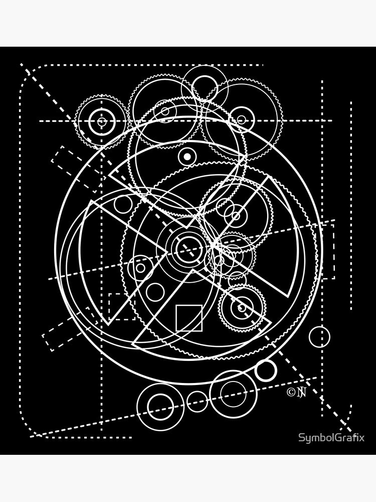 Thumbnail 4 of 4, Metal Print, Antikythera Mechanism Drawing designed and sold by SymbolGrafix.