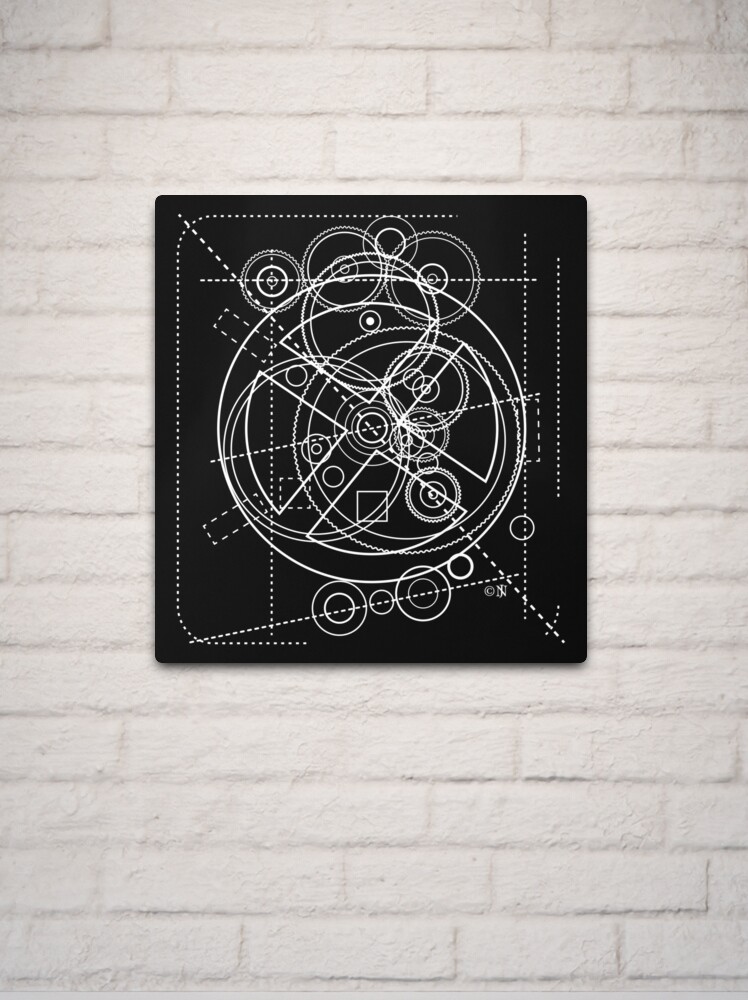 Metal Print, Antikythera Mechanism Drawing designed and sold by SymbolGrafix