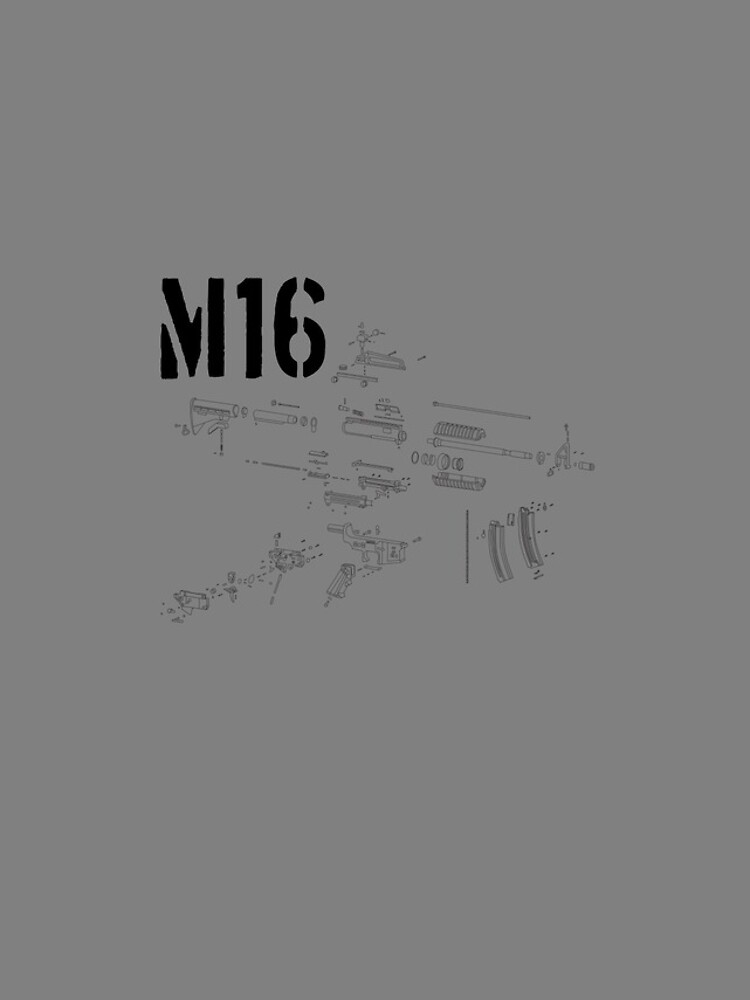 Imagen 4 de 4, Funda de iPhone con la obra M16 Gun Parts Diagram Schematic 5.56 Cal Military Gun M16 Gear, diseñada y vendida por DynamicDesign.