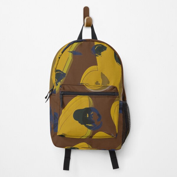 Item preview, Copy of Dark blue and mustard yellow graphic pattern with a dark brown background designed and sold by DunyaK.