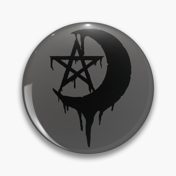 Item preview, Pentagram with black crescent moon designed and sold by tada-leipzig.