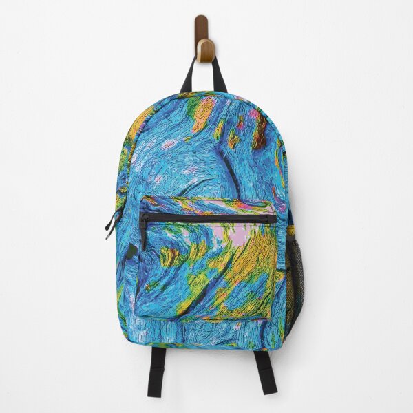 Item preview, Blue Yelllow Trippy Wood Bark Grain Swirl Texture designed and sold by Ciara Shortall.