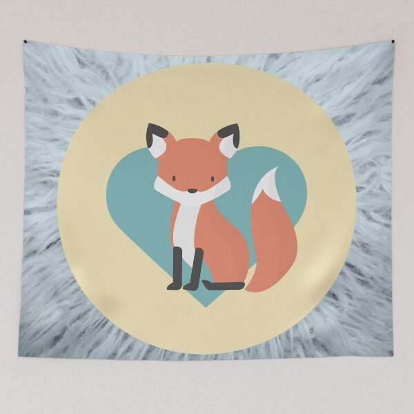 Item preview, Baby Fox loves you/ baby blue fur designed and sold by Marilena Strambu.