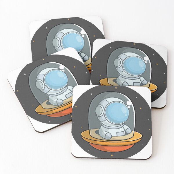 Item preview, Astronaut cartoon in outer space designed and sold by Qitchup.