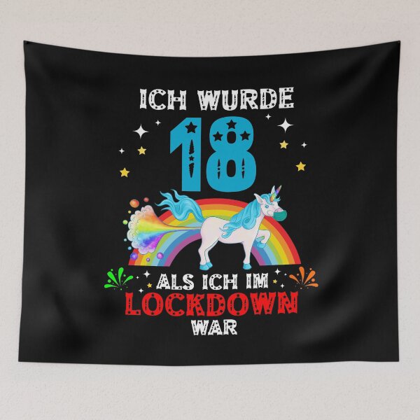 Item preview, 18th Birthday Unicorn Lockdown 18 Years Gift designed and sold by Ibu83.