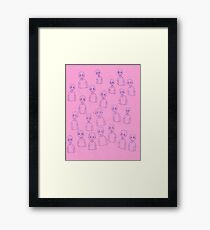 Unsettling Potato Men in Gel Pen Framed Print