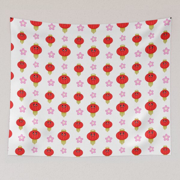 Item preview, Cute Lantern with Sakura Pattern in White Background designed and sold by Kelly Leung.