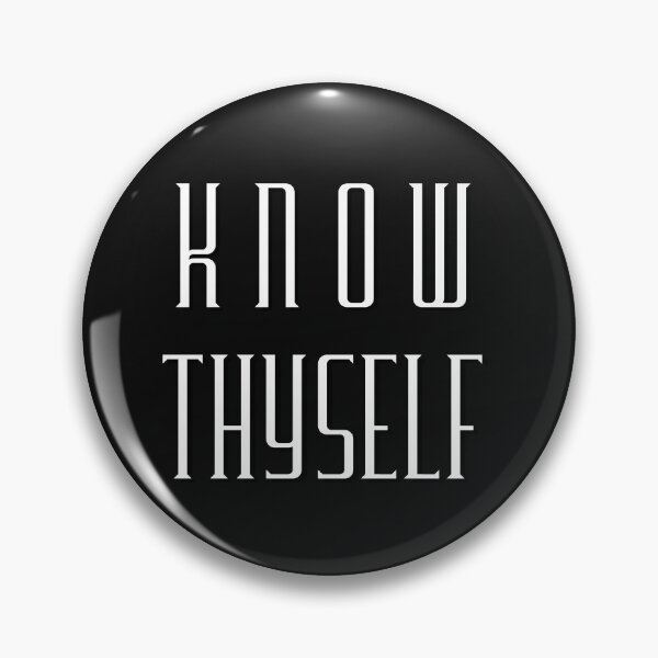 Item preview, Know Thyself -Temet Nosce White Design Mindfulness Self-Awareness designed and sold by LGbubble.