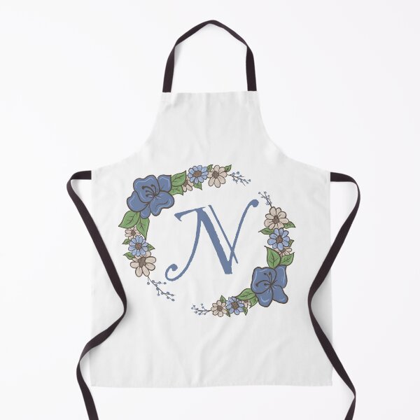 Item preview, Blue Floral N designed and sold by missmann.
