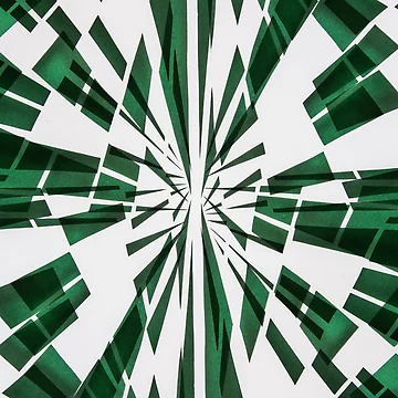 Artwork thumbnail, Geometric Paper Pattern - Green by -Patternation-