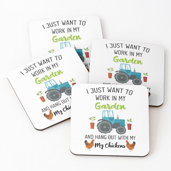 Item preview, Funny Gardening, Gardening Gift, I Just Want To Work In My Garden And Hang Out With My Chickens designed and sold by All in One  Design.
