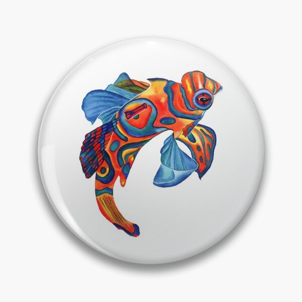Item preview, Mandarin fish, Mandarin dragonet (original watercolour) designed and sold by irinagingercat.