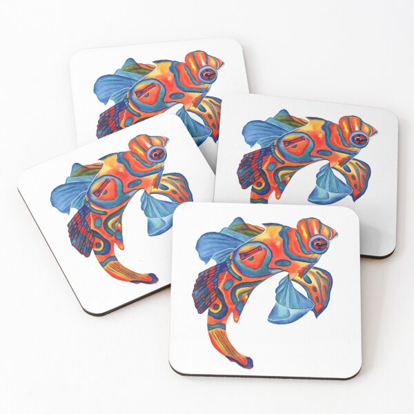 Item preview, Mandarin fish, Mandarin dragonet (original watercolour) designed and sold by irinagingercat.