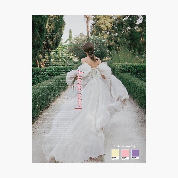 Love Story (Taylor's Version) Taylor Swift Poster - Fearless Album Re-Recording Photographic Print