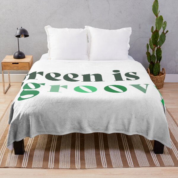 Item preview, Green is Groovy, Earth Day Retro Quote designed and sold by Ashleylcoop.