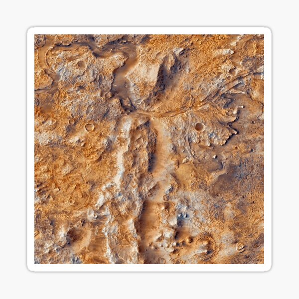 Jezero Crater Mars NASA Perseverance Landing Site Sticker