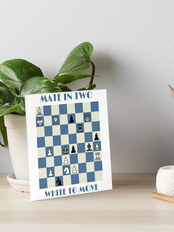 Checkmate in two chess puzzle Poster for Sale by ApplePieCrafts