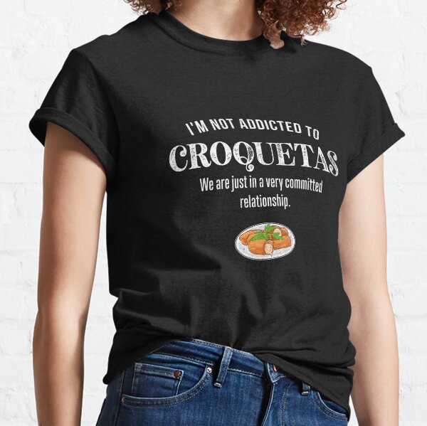 Estampado Cuban Croquetas Lovers Camiseta clásica