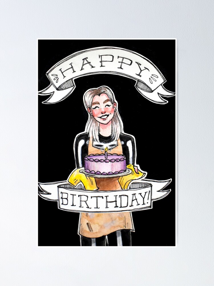 “phoebe bridgers birthday card” Poster by aktigerlily | Redbubble