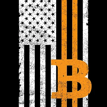 Imagen de la obra Vintage Bitcoin BTC USA Flag Crypto Currency Traders Bitcoin Gear de DynamicDesign