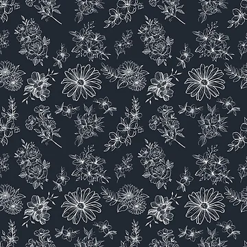 Artwork thumbnail, Floral Flower Pattern by Patternsthetic