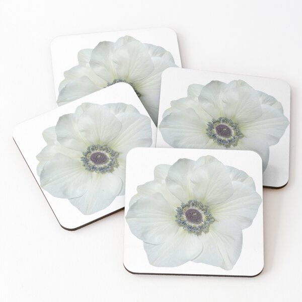 Item preview, White Flower Anemone Still Life Floral Photography designed and sold by CottoVerdi.