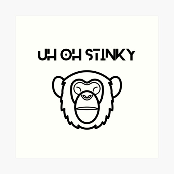 Uh Oh Stinky Poop Meme Funny Monkey retro T-Shirt by Zery Bart - Fine Art  America