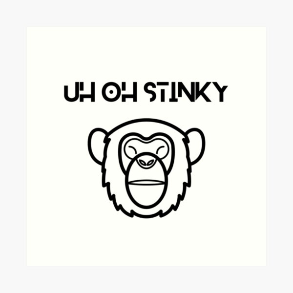 uh oh stinky poopy monkey face Art Board Print for Sale by LAST WEEK'S  STOLEN AESTHETICS