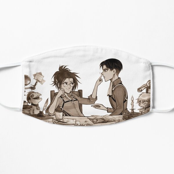 L'étude de Hanji (avec le bureau en désordre de Levi et Hange) - Attack on Titan Masque sans plis