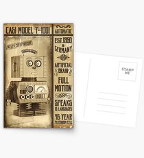 Fictional Vintage Robot Poster Postcards