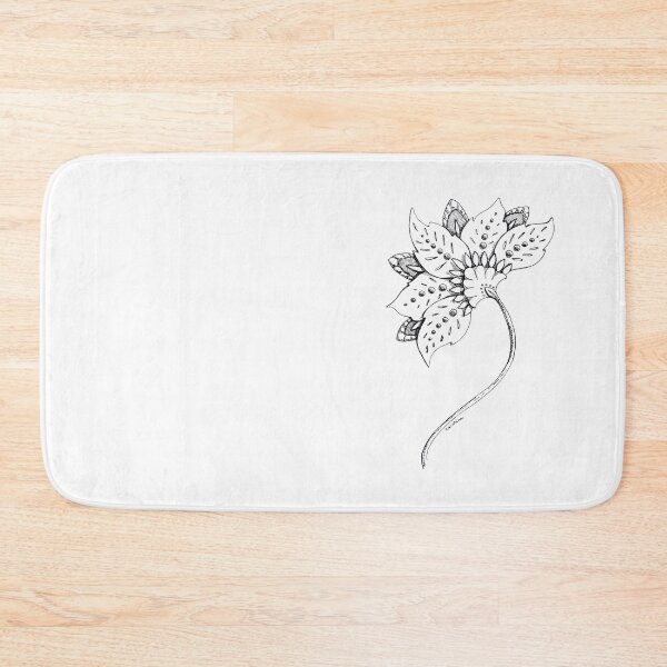 Item preview, Ink drawing - graceful, fanciful Renaissance flower designed and sold by TimeLady's Closet.