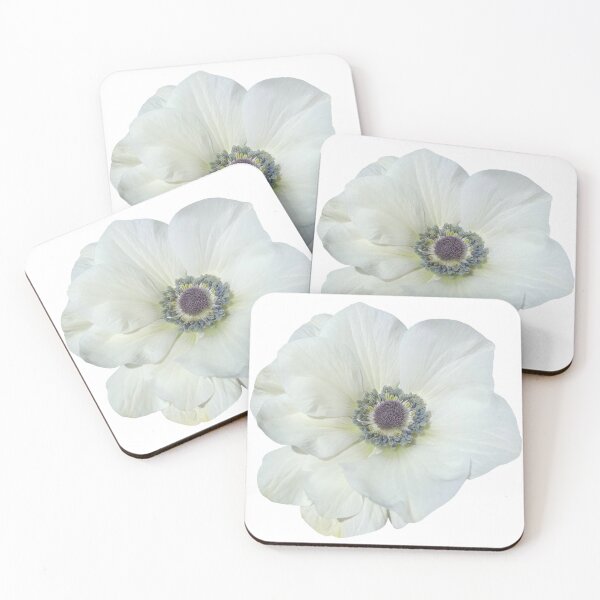 Item preview, White Flower Anemone Still Life Floral Photography designed and sold by CottoVerdi.