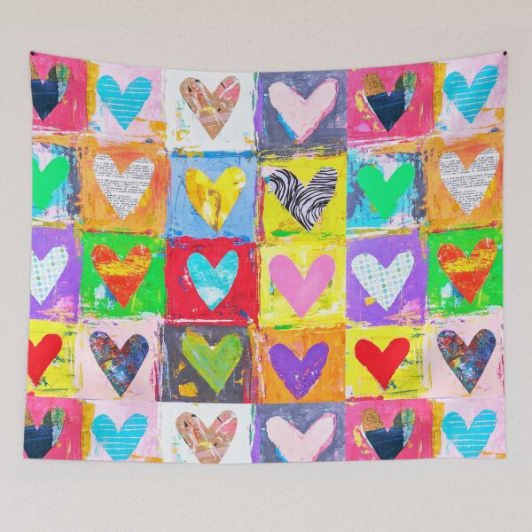 Item preview, Colorful Heart Grid designed and sold by doripatrickart.