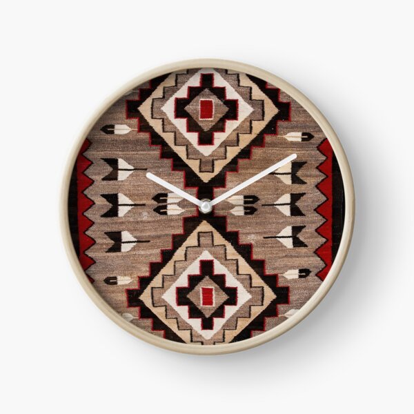 1940 NAVAJO WOVEN TAPESTRY WITH ARROWS. Original worth $15,000 Clock