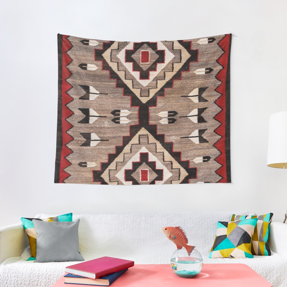 "1940 NAVAJO WOVEN TAPESTRY WITH ARROWS. Original worth 15,000