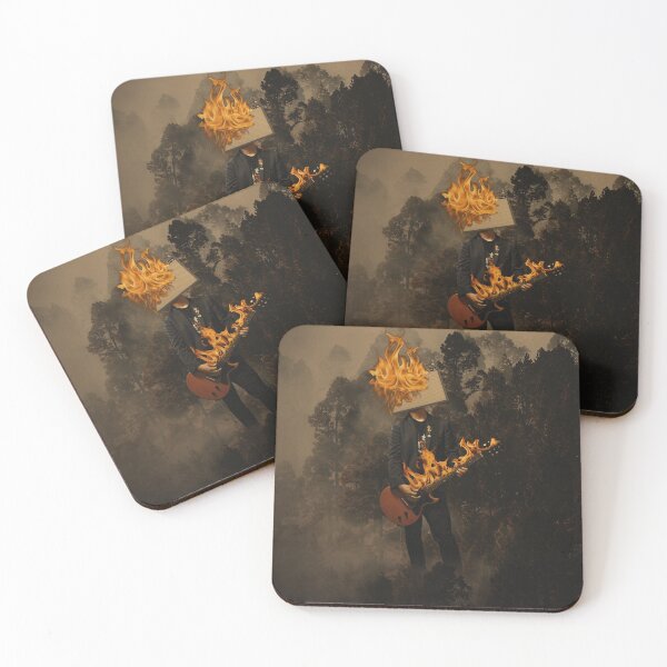 Item preview, Burning Passion: The Guitar Lover - Digital Collage designed and sold by DoggoTankDesign.