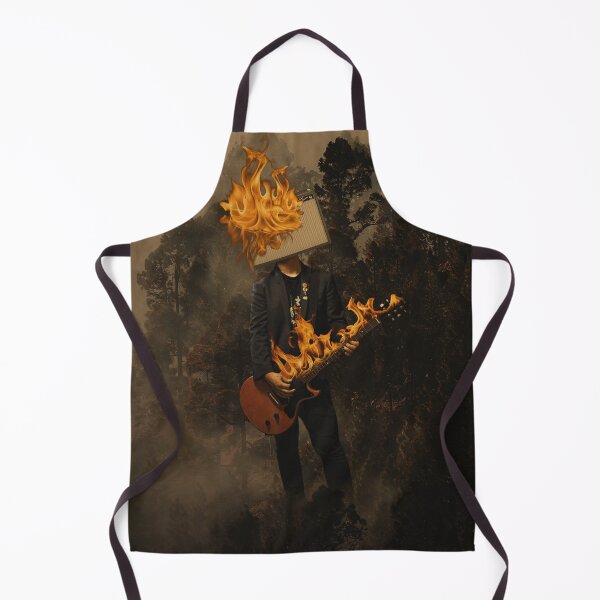 Item preview, Burning Passion: The Guitar Lover - Digital Collage designed and sold by DoggoTankDesign.