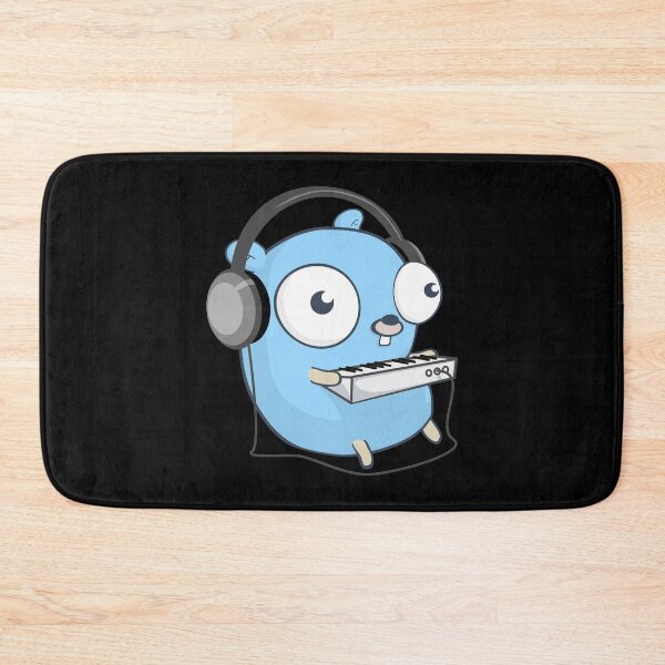 Item preview, The Golang Mascot: Music (Black Edition) designed and sold by hellkni9ht.