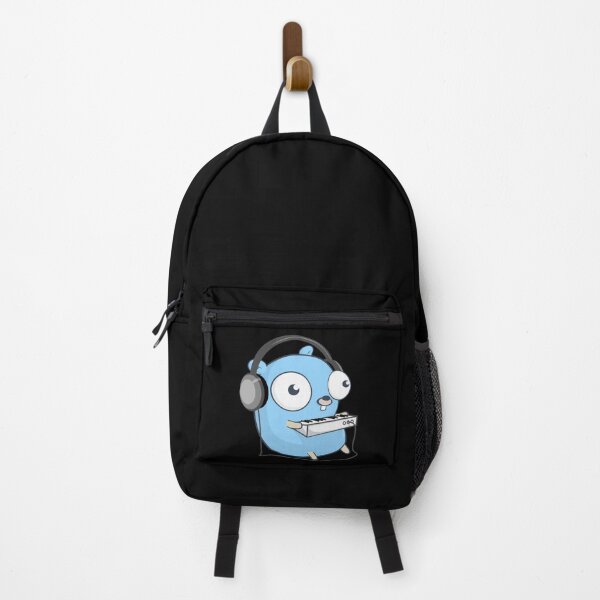 Item preview, The Golang Mascot: Music (Black Edition) designed and sold by hellkni9ht.