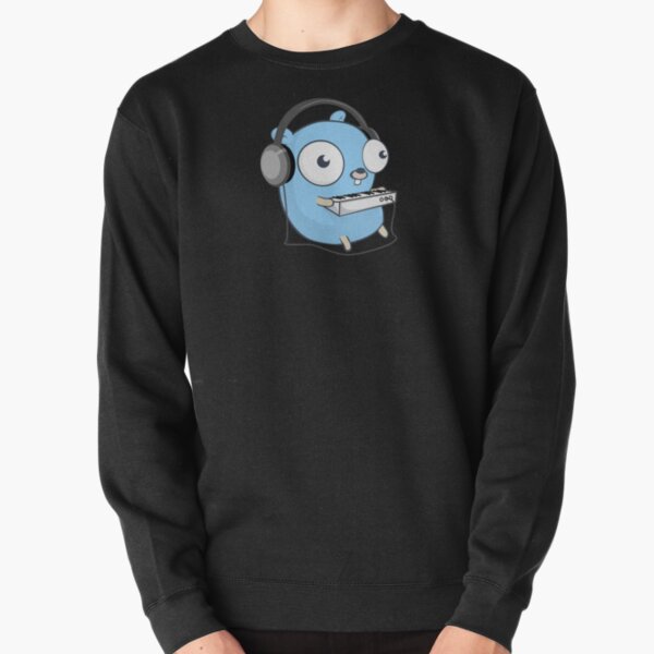 Item preview, The Golang Mascot: Music (Black Edition) designed and sold by hellkni9ht.